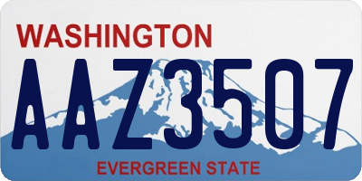 WA license plate AAZ3507