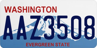 WA license plate AAZ3508
