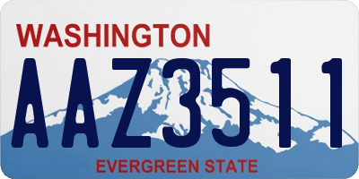 WA license plate AAZ3511