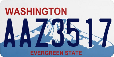 WA license plate AAZ3517