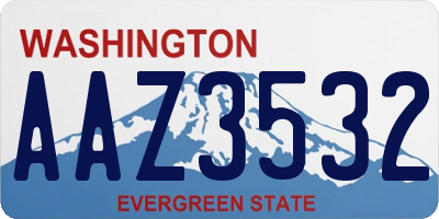 WA license plate AAZ3532