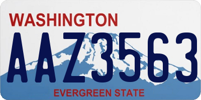 WA license plate AAZ3563