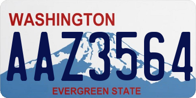 WA license plate AAZ3564
