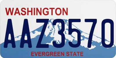 WA license plate AAZ3570