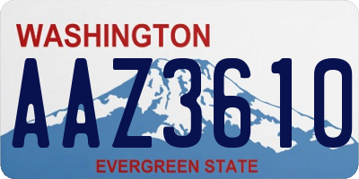 WA license plate AAZ3610