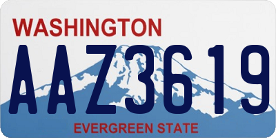 WA license plate AAZ3619