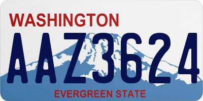 WA license plate AAZ3624