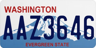 WA license plate AAZ3646