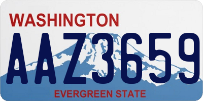 WA license plate AAZ3659