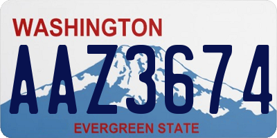 WA license plate AAZ3674