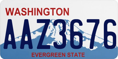 WA license plate AAZ3676