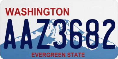 WA license plate AAZ3682