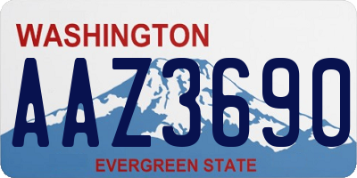 WA license plate AAZ3690