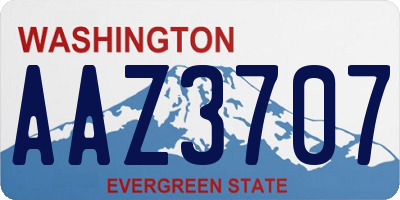 WA license plate AAZ3707