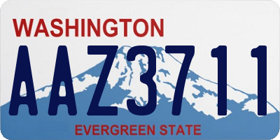 WA license plate AAZ3711