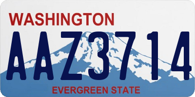 WA license plate AAZ3714