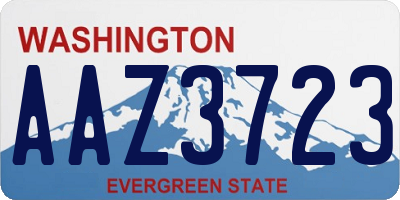 WA license plate AAZ3723