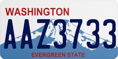WA license plate AAZ3733