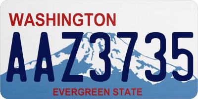 WA license plate AAZ3735