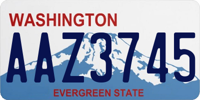 WA license plate AAZ3745