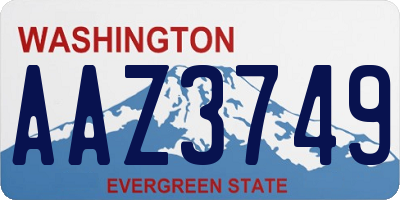 WA license plate AAZ3749