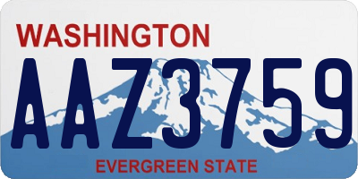 WA license plate AAZ3759