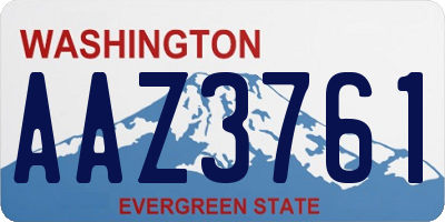 WA license plate AAZ3761