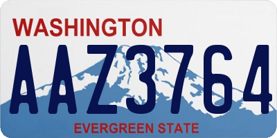 WA license plate AAZ3764