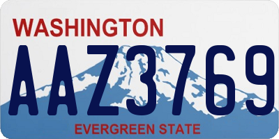 WA license plate AAZ3769