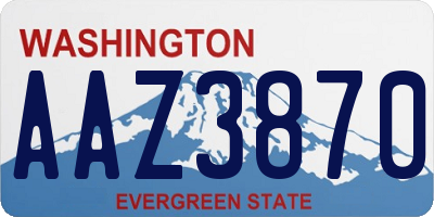 WA license plate AAZ3870