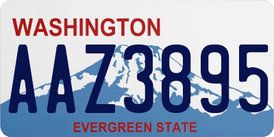 WA license plate AAZ3895