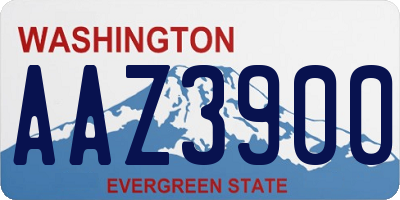 WA license plate AAZ3900