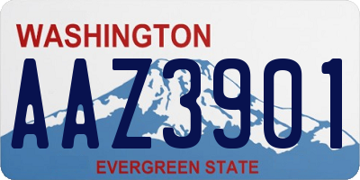 WA license plate AAZ3901
