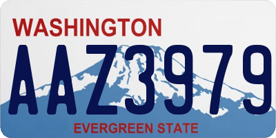 WA license plate AAZ3979
