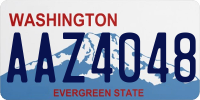 WA license plate AAZ4048