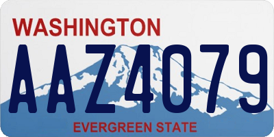 WA license plate AAZ4079