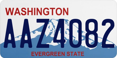 WA license plate AAZ4082