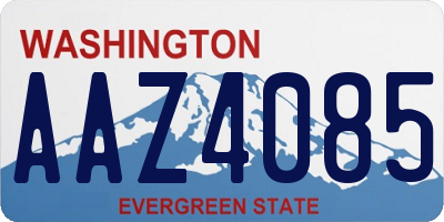 WA license plate AAZ4085