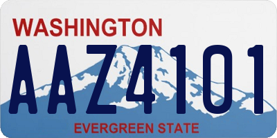 WA license plate AAZ4101
