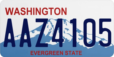 WA license plate AAZ4105