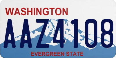 WA license plate AAZ4108