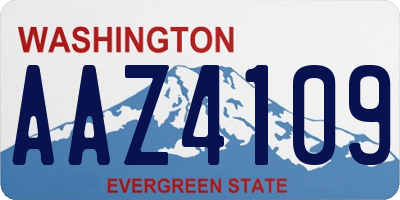 WA license plate AAZ4109
