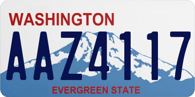 WA license plate AAZ4117