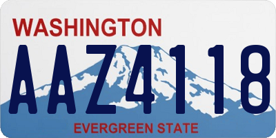 WA license plate AAZ4118