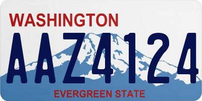 WA license plate AAZ4124
