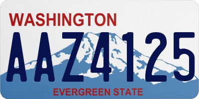 WA license plate AAZ4125