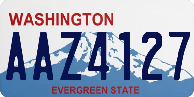 WA license plate AAZ4127