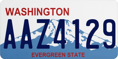WA license plate AAZ4129