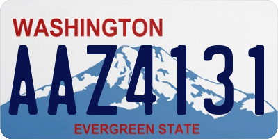 WA license plate AAZ4131