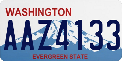 WA license plate AAZ4133